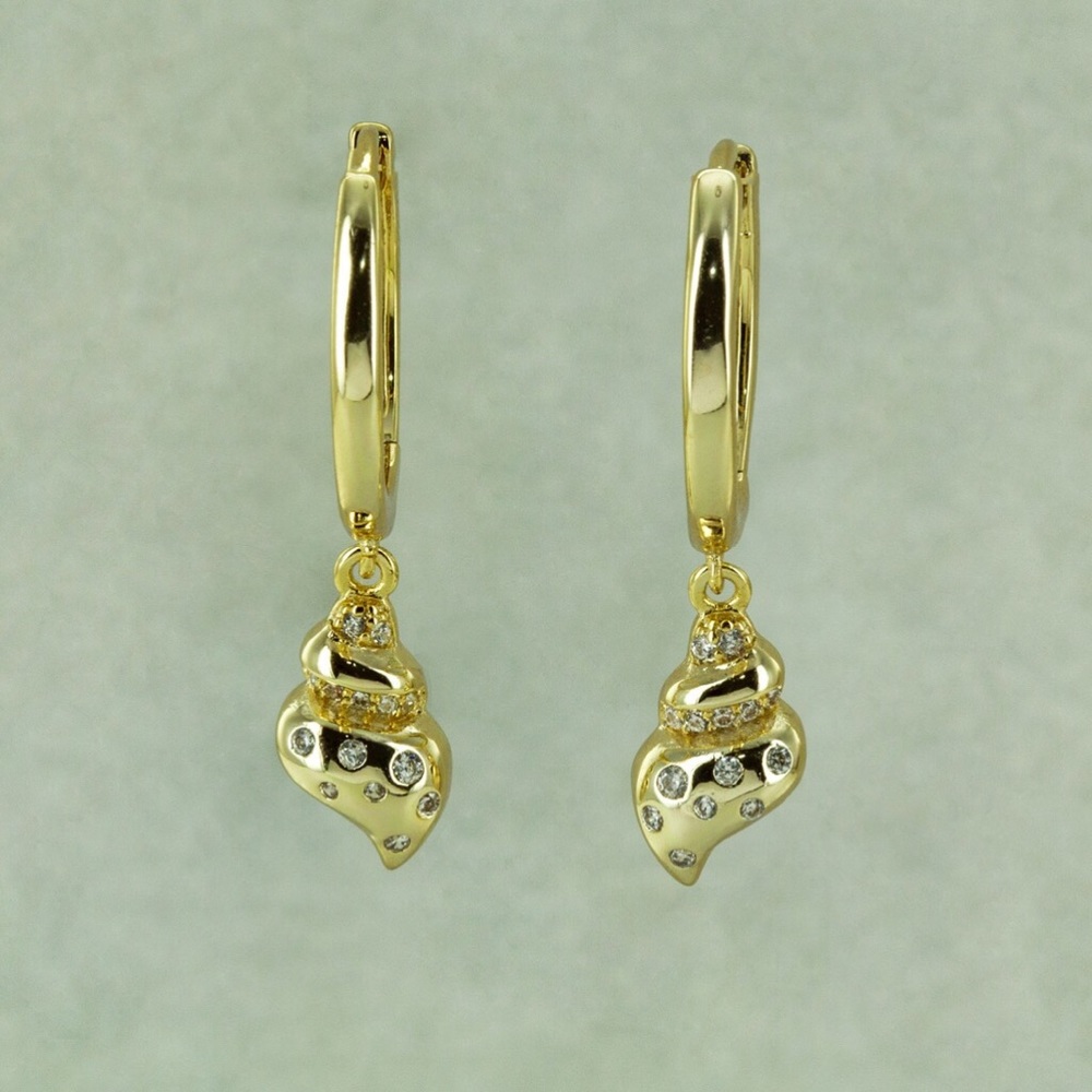 Earrings Pinkrevolver Jewelry Zirconias Seashells
